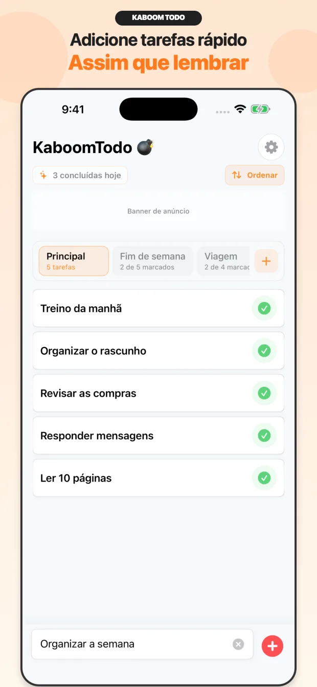 Lista de tarefas KaboomTodo