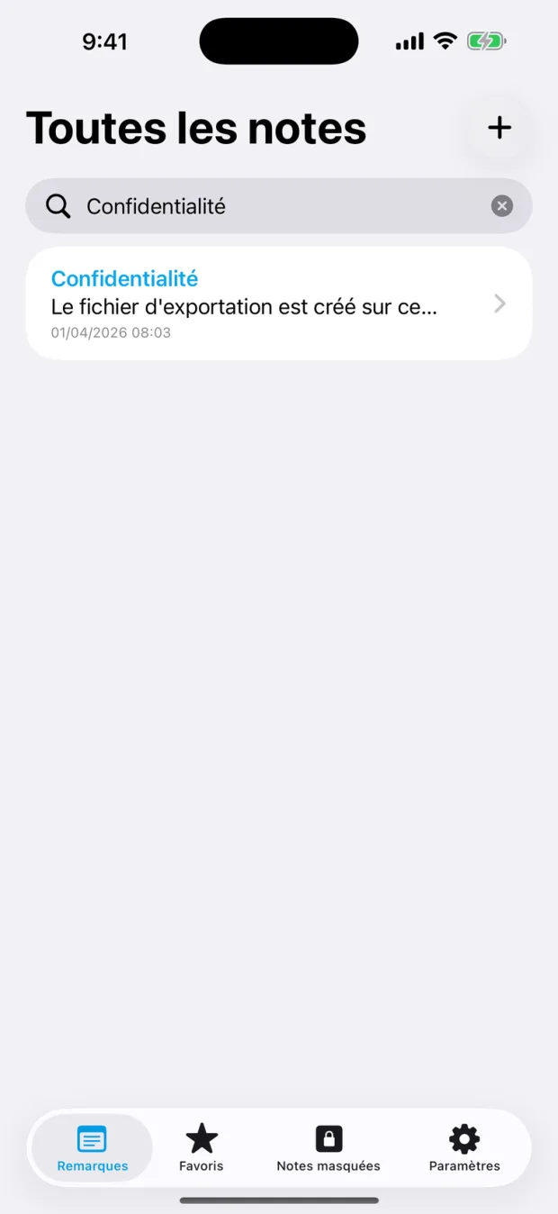 Recherche OctiNote