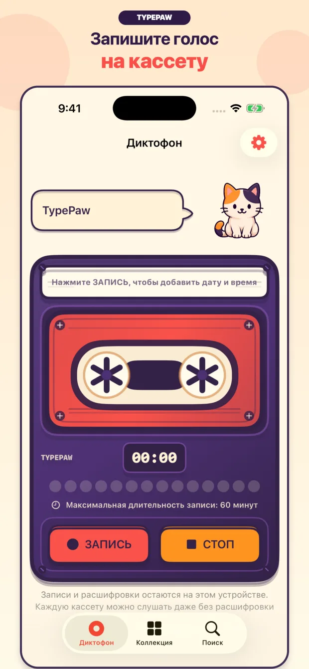 Кассетный диктофон TypePaw